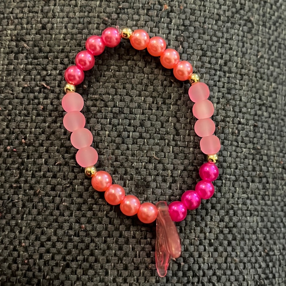Custom Mermaid Fin Bracelet in Pink RESERVED Listing— Private Order